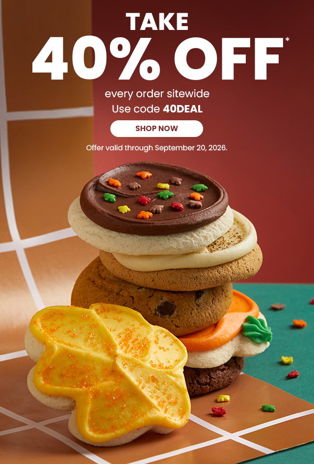 Take 40% off every order sitewide 