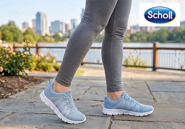 Scholl Orthaheel Ultra Lace Womens Comfortable Supportive Sneakers