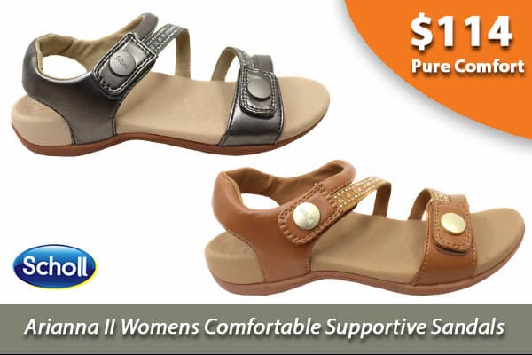 Scholl Orthaheel Arianna II Womens Comfortable Supportive Sandals