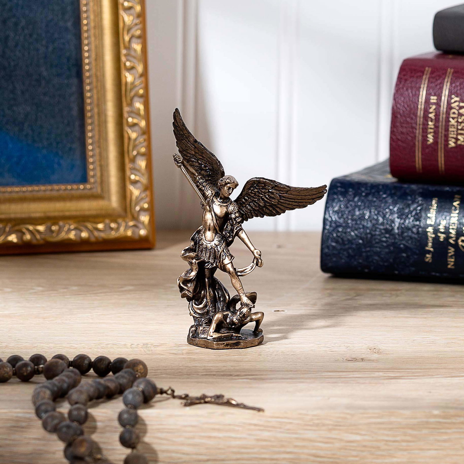 St. Michael Bronze Finish Statue, 4