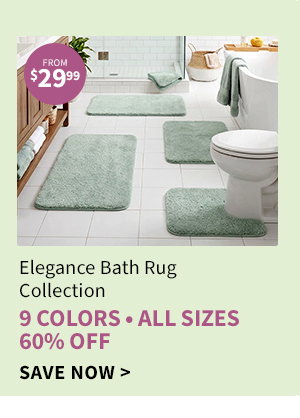 ELEGANCE BATH RUG 60 OFF
