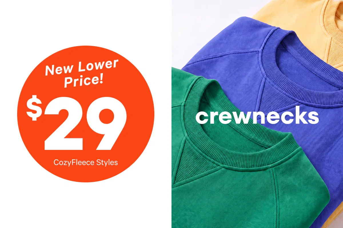 crewnecks - New Lower Price! $29 CozyFleece Styles