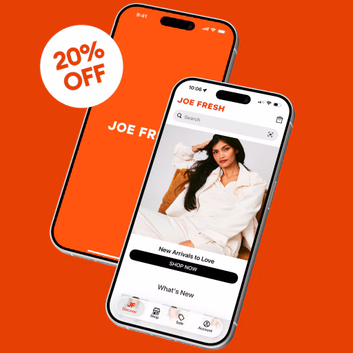 The Joe Fresh app on iPhone – 20% off.