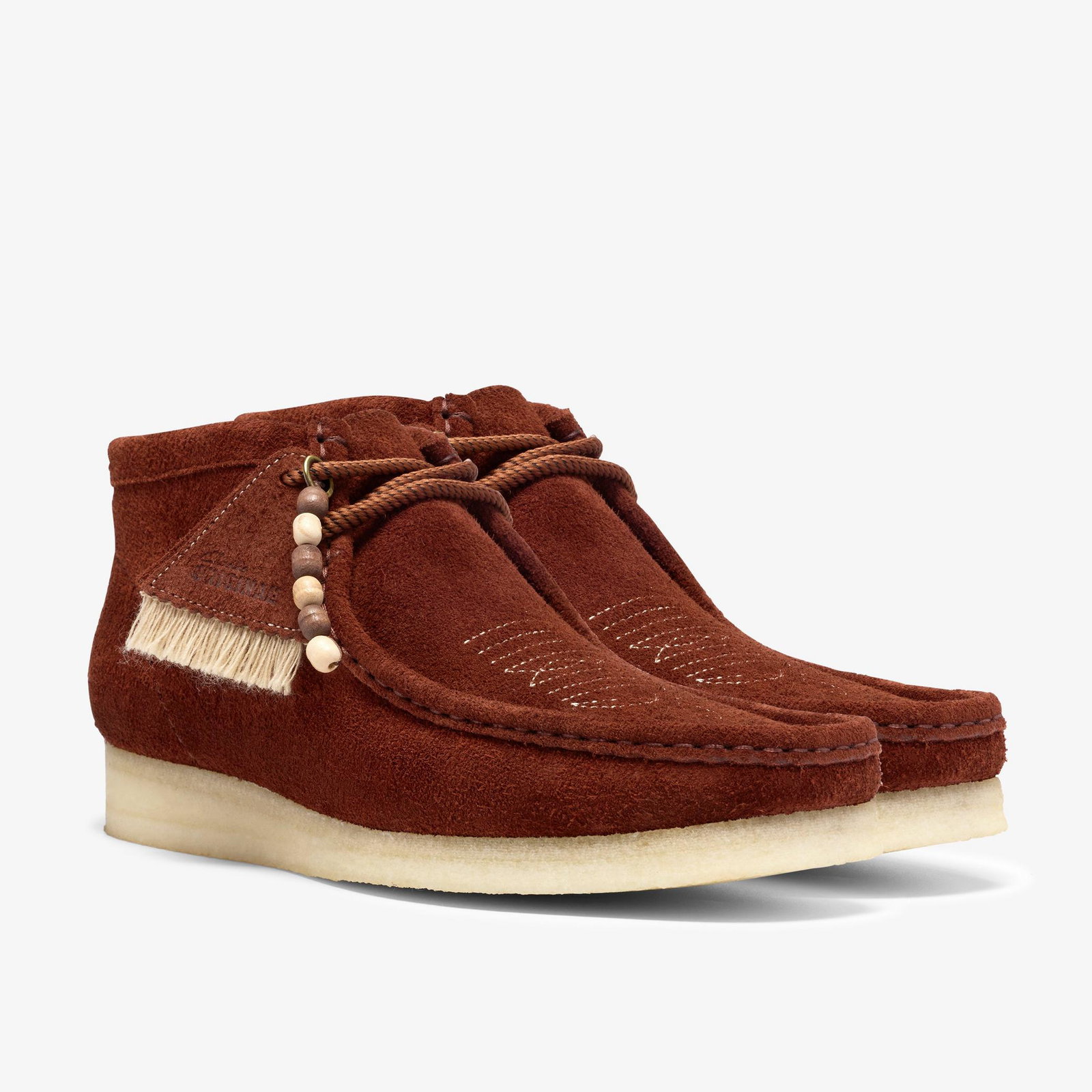 Shop Wallabee Boot Brown Combination Suede