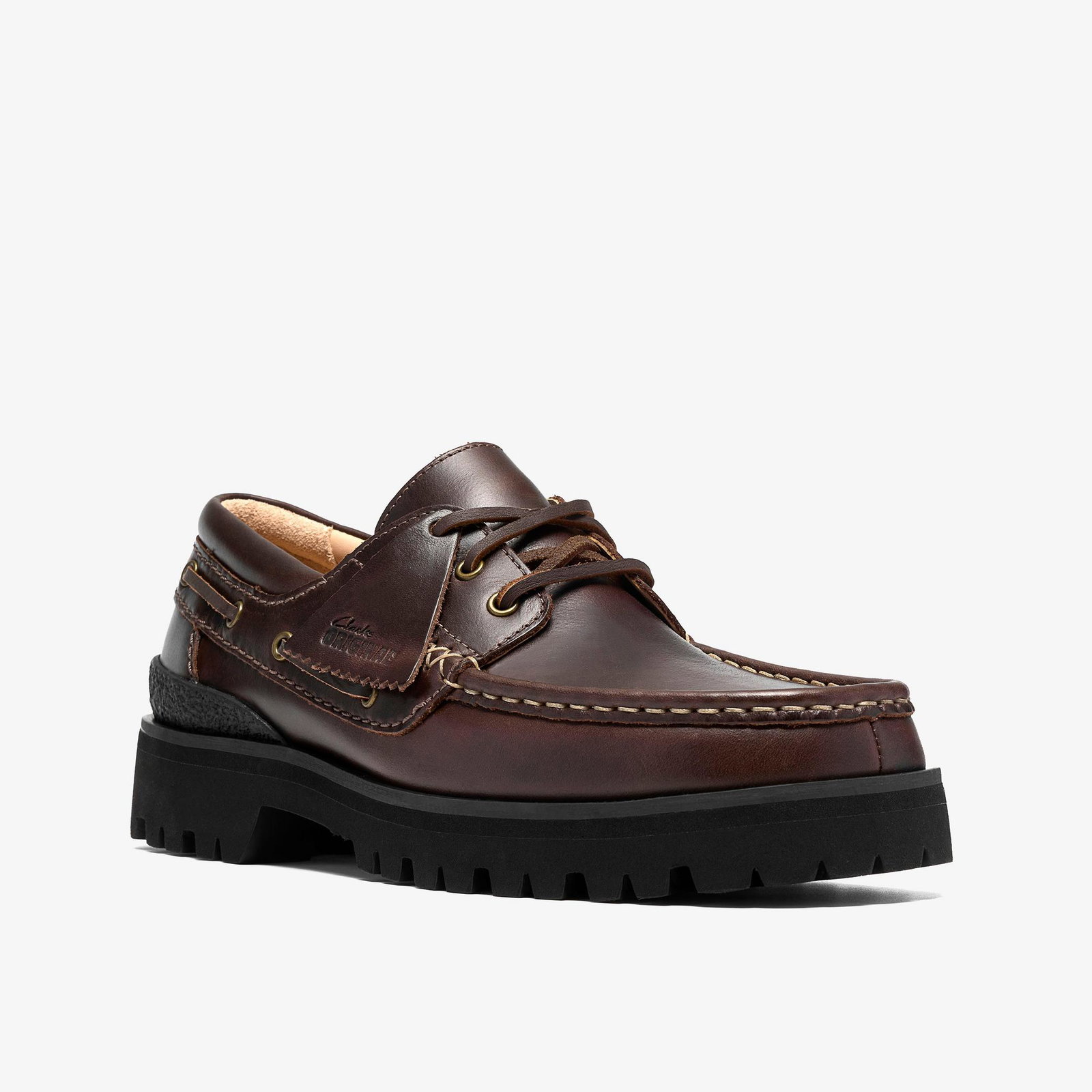 Shop Yukoner Boat Black/Brown Leather