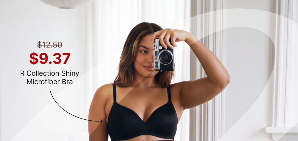 Shop R Collection Shiny Microfiber Bra
