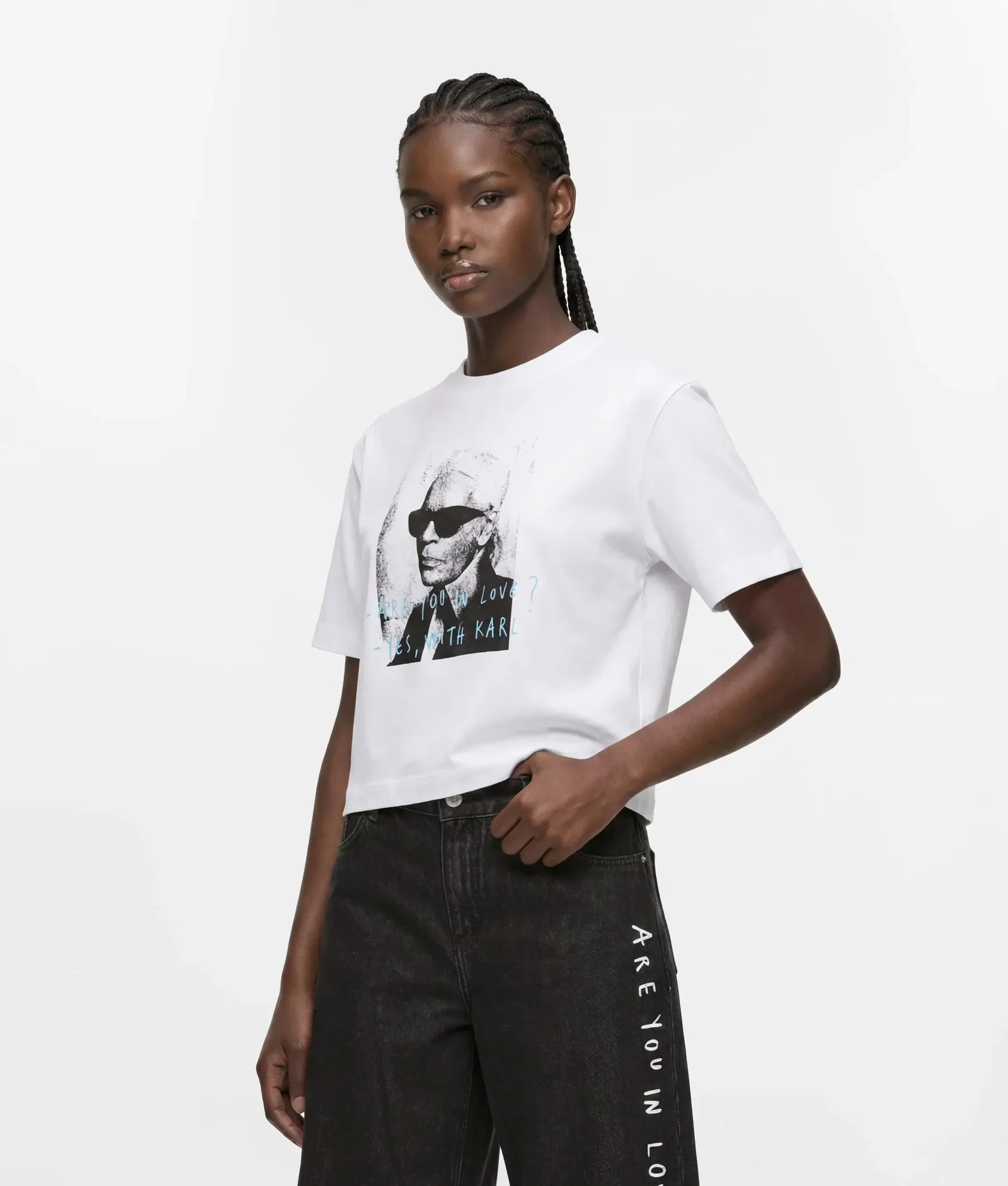 Image of KLJ X Pietro Terzini cropped Karl T-shirt