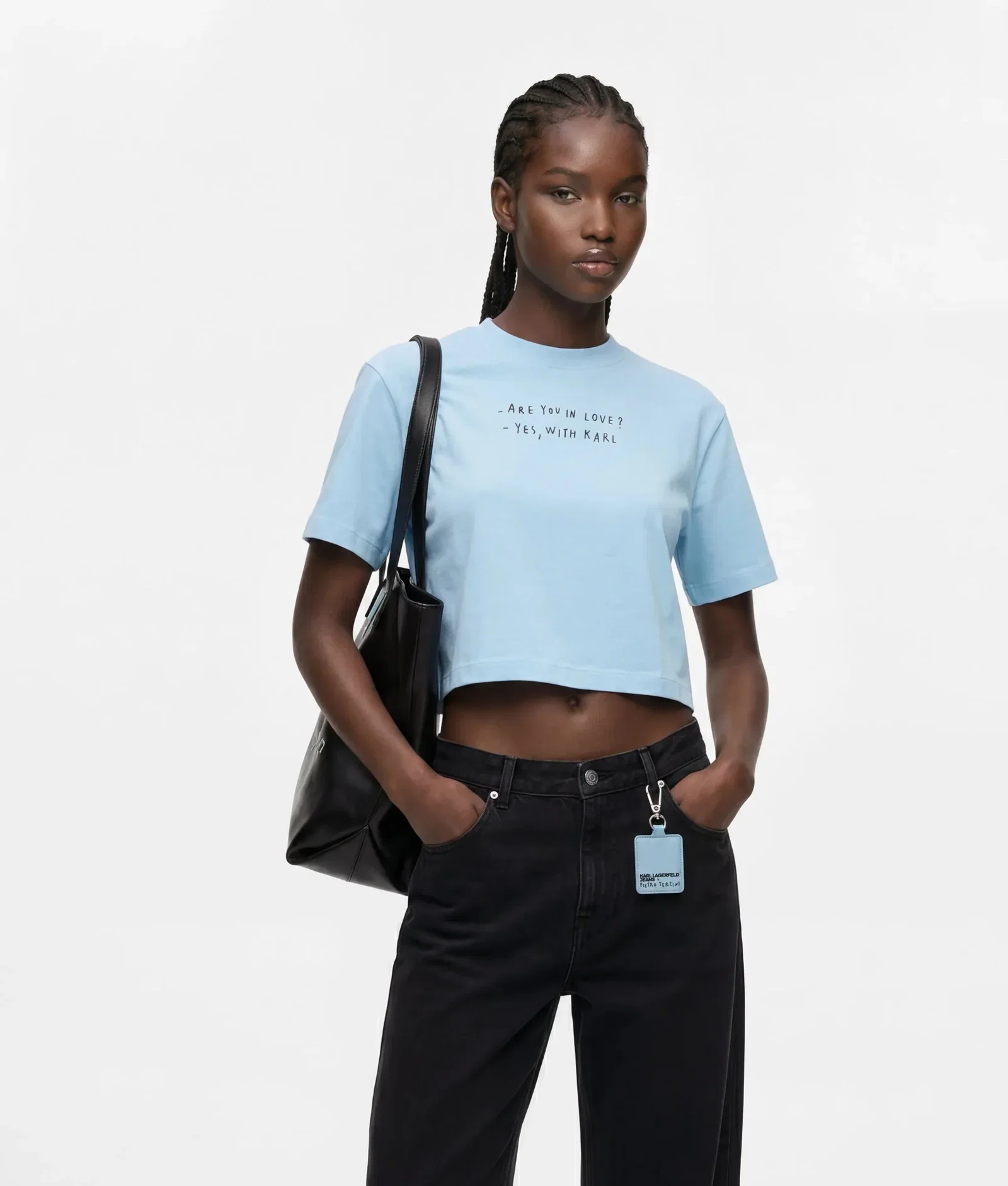 Image of KLJ X Pietro Terzini cropped T-shirt