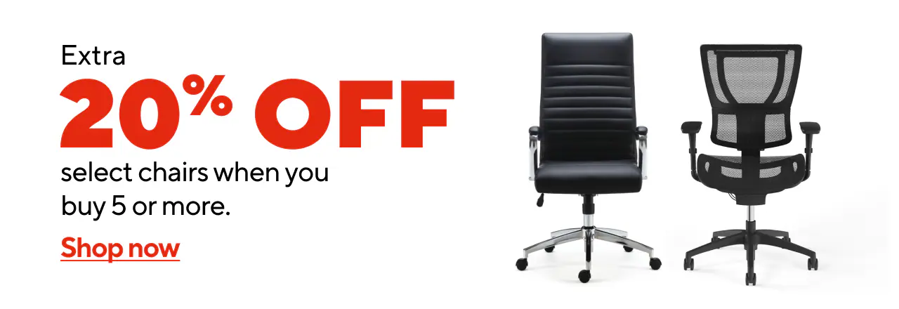 Furniture BMSM: 10% off 2+ or 20% off 5+ select chairs, desks and storage