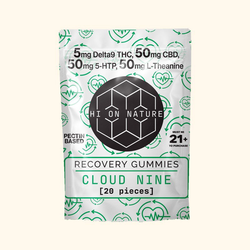 100mg D9 Recovery Gummies, Cloud 9