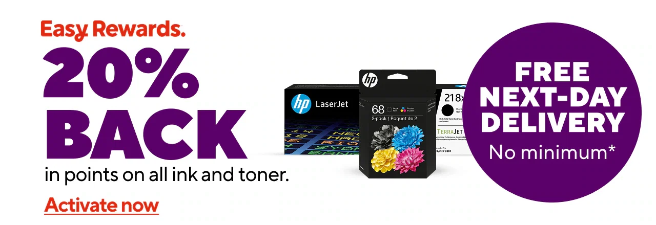 20% Back in Points on all ink & toner.