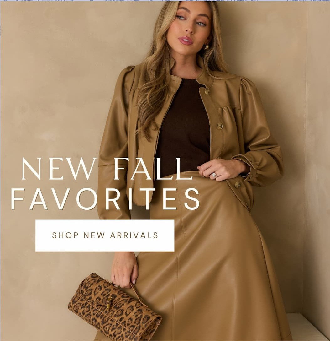 'New Fall Favorites. Shop new arrivals.'