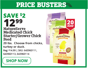 natureserve medicated chick feed