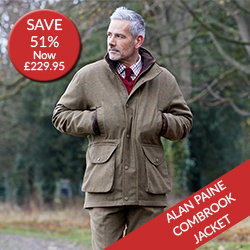 Shop Alan Paine Mens Combrook Waterproof Tweed Coat