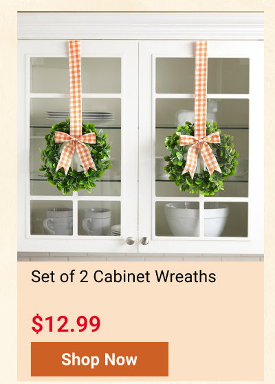 Set of 2 Cabinet Wreaths
