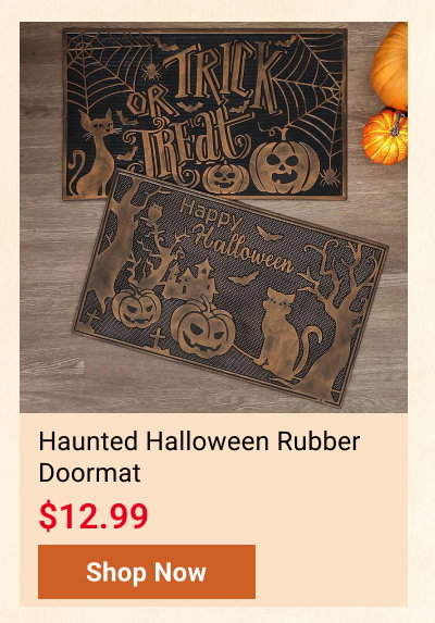 Haunted Halloween Rubber Doormat