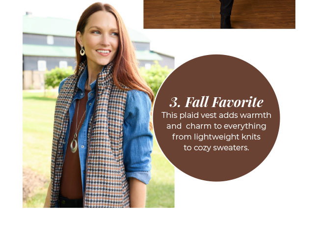 3. Fall Favorite: Shop Houndstooth Print Zip Front Vest
