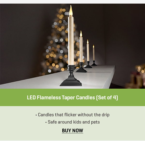LED Flameless Taper Candles (Set of 4)