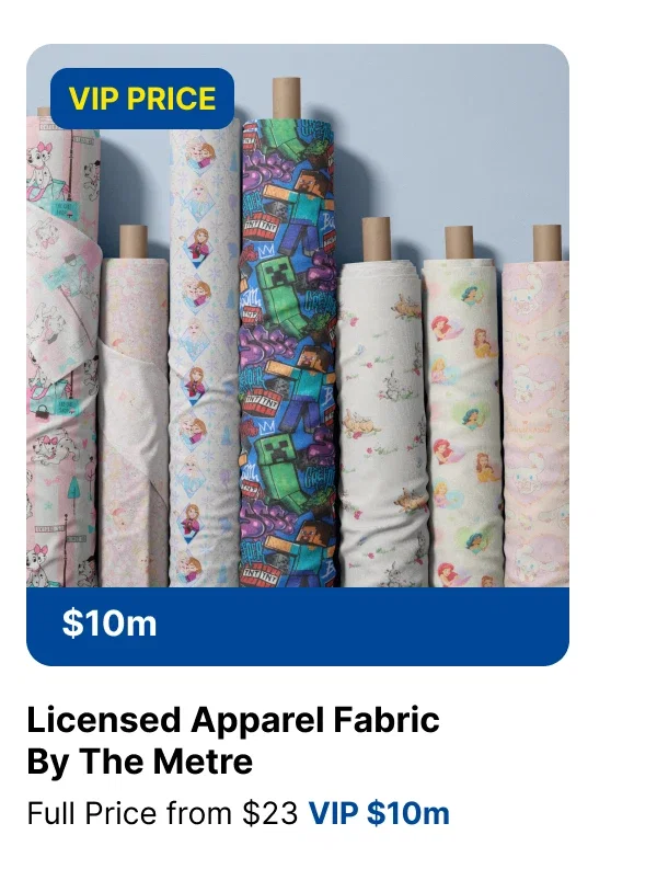 LICENCED APPARAL FABRIC BY THE METRE