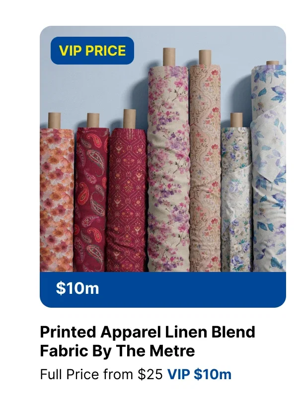 PRINTED APPAREL LINEN BLEND FABRIC BY THE METRE