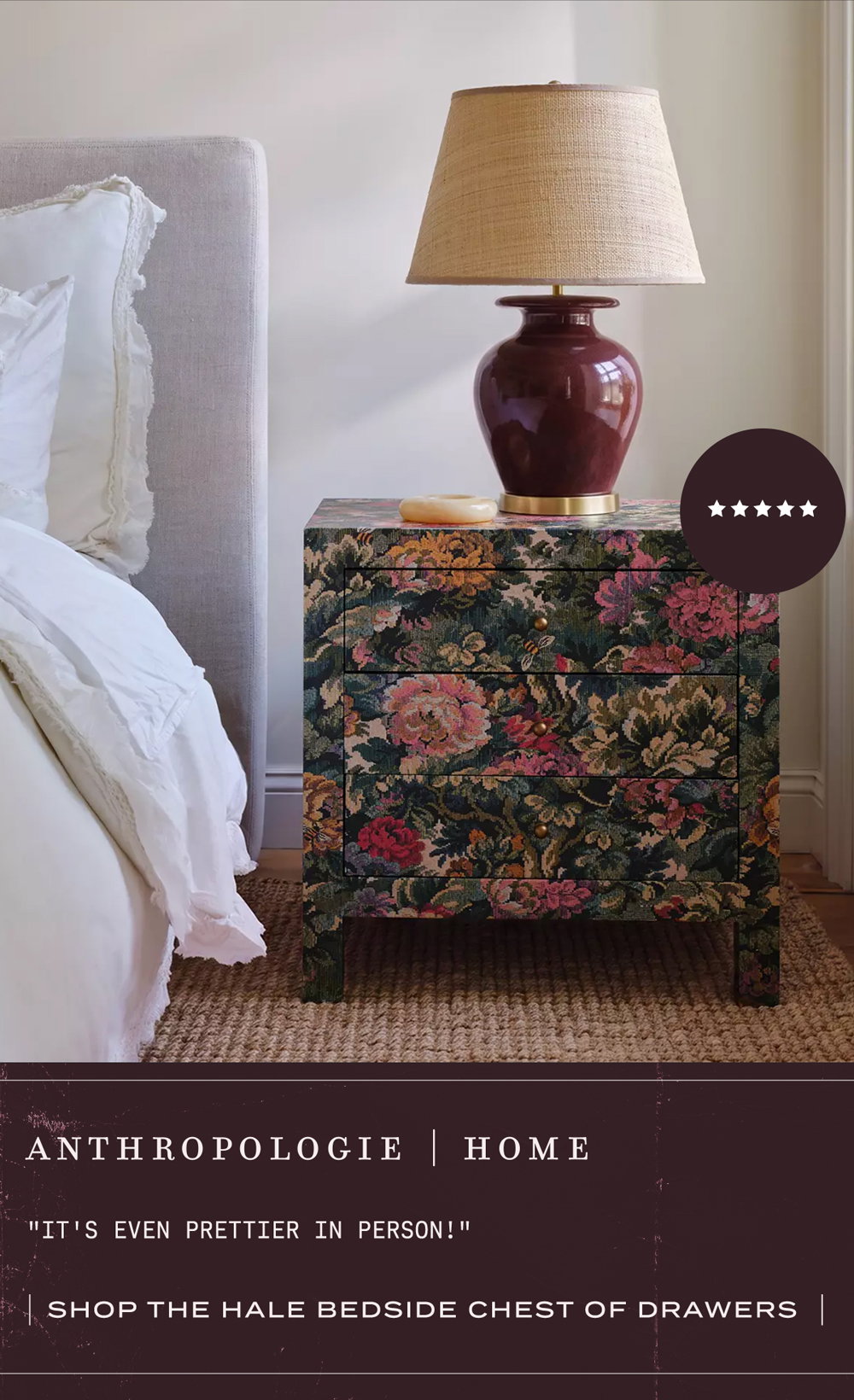 shop the hale bedside chest of drawers >