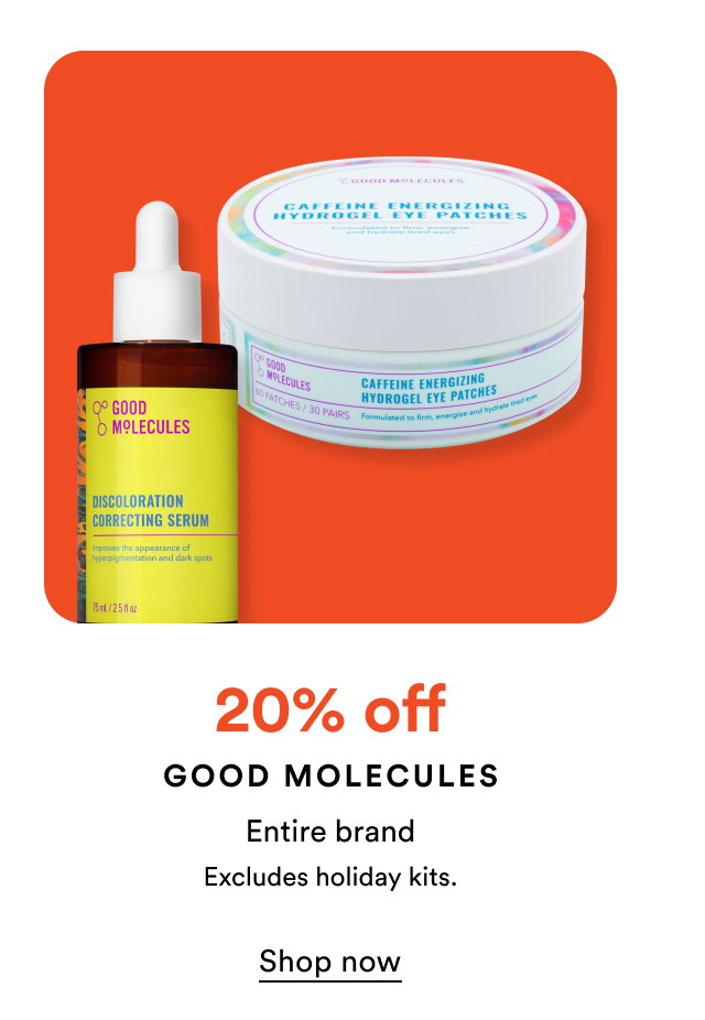 20% off Good Molecules | Entire brand | Shop now