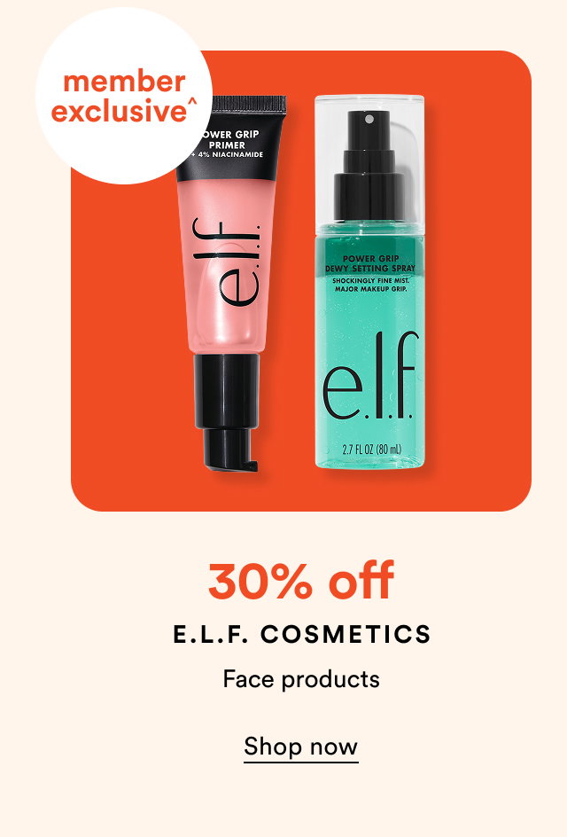 Member exclusive | 30% off E.L.F. Cosmetics | Face products | Shop now