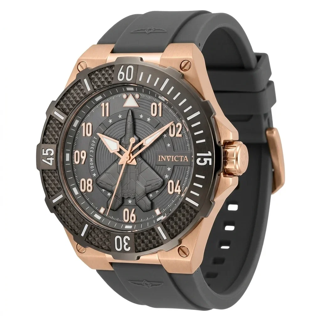 Image of Invicta Aviator Ascend Men's Watch - 50mm, Grey (39895)