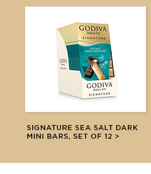 Signature Sea Salt Dark Chocolate Mini Bars, Set of 12