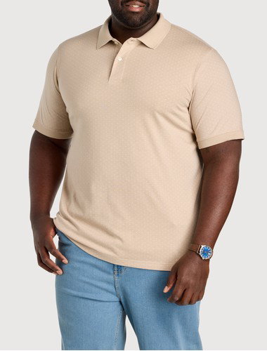 Pin Dot Printed Polo Shirt