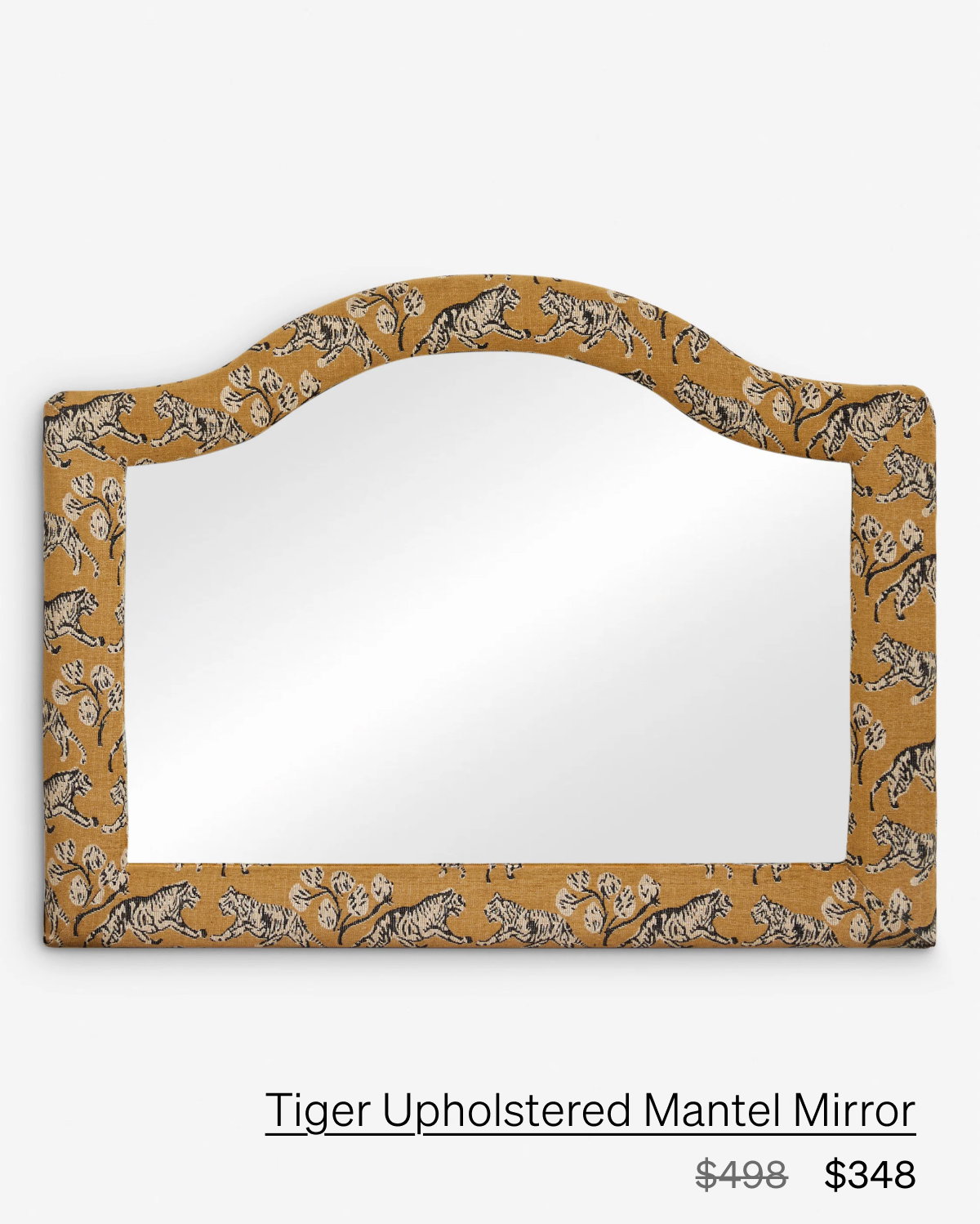 Shop Tiger Upholstered Mantel Mirror