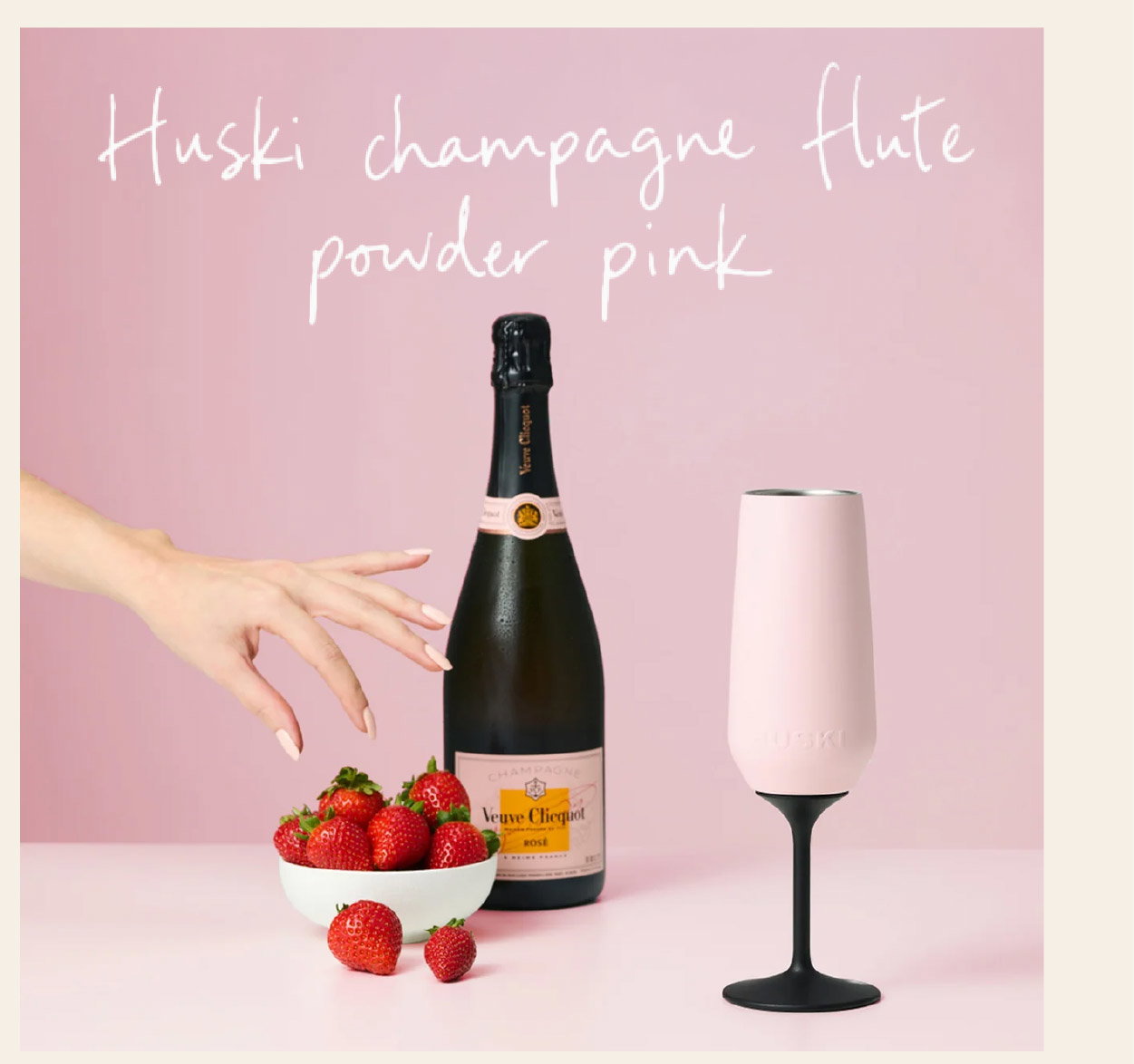 Huski Champagne Flute Powder Pink