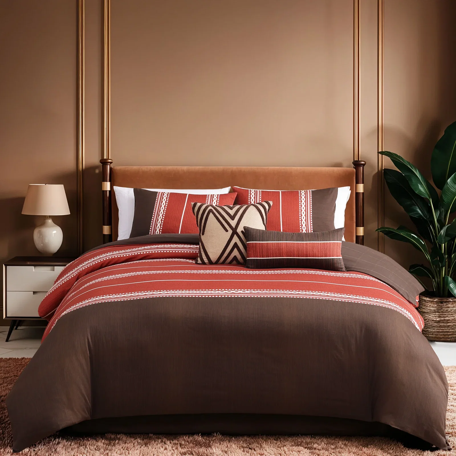 Terra Spice 5 Piece Reversible Comforter Set