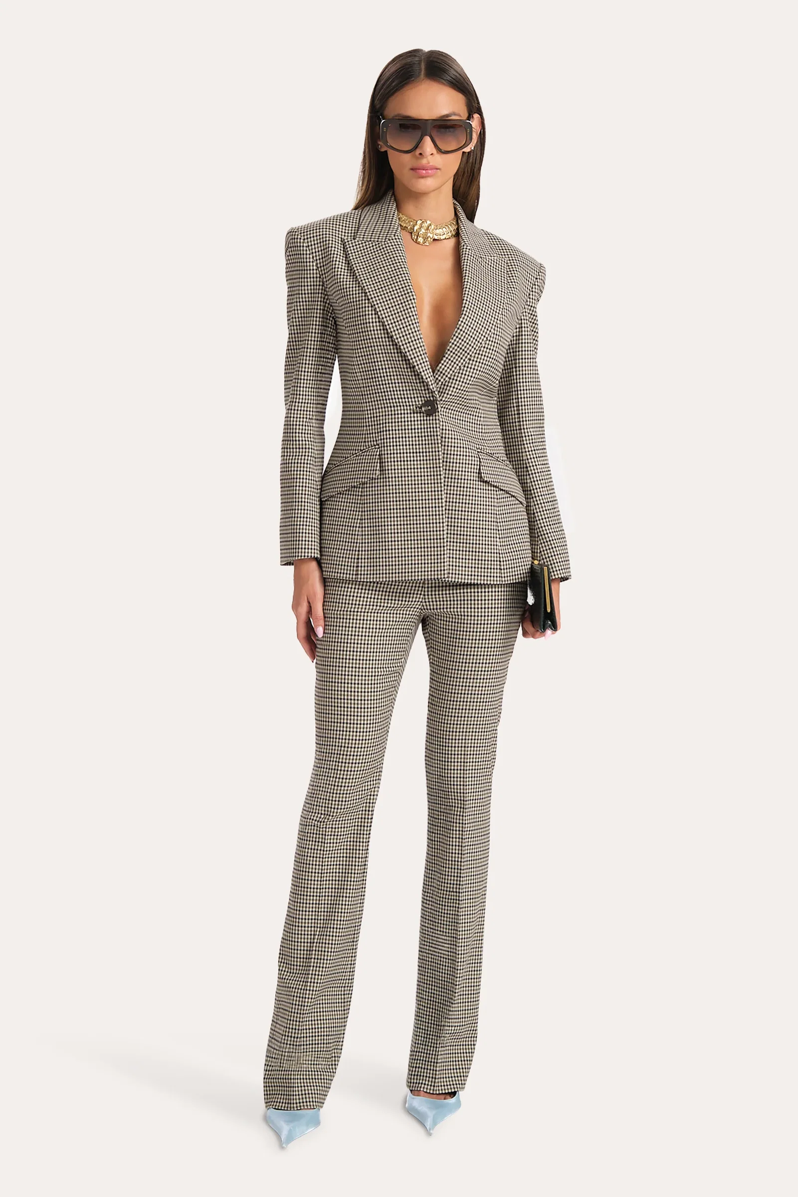 Image of Lola Italian Plaid Mini Belt Pants