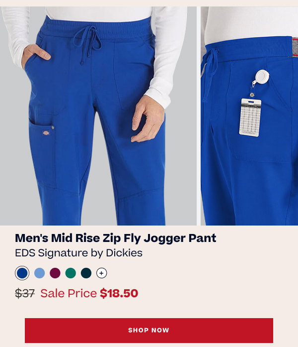 SHOP THE MEN'S MID RISE ZIP FLY JOGGER