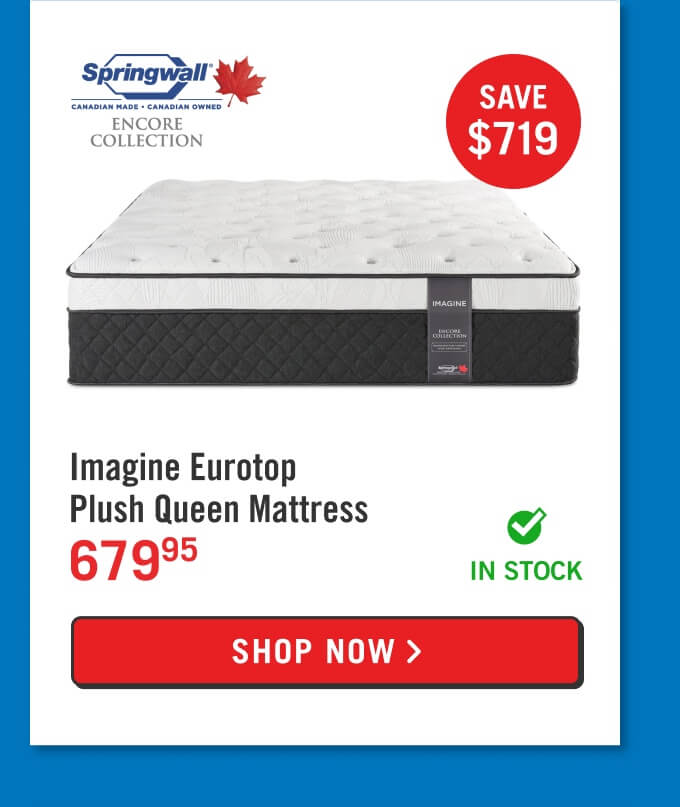 Imagine Eurotop Plush Queen Mattress.