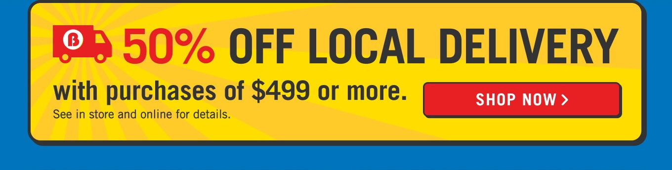 50% off local delivery.