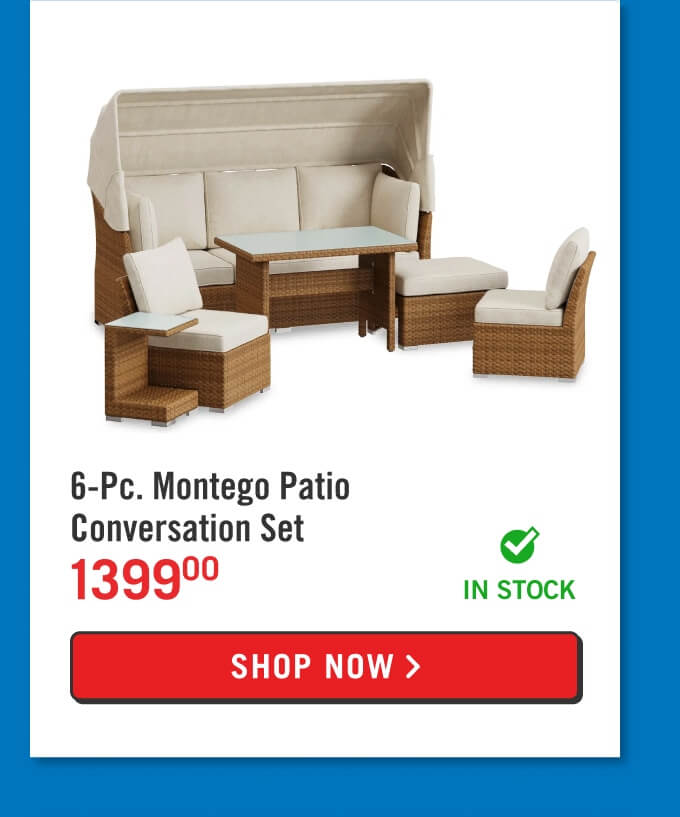 6-Pc. Montego Patio Conversation Set.