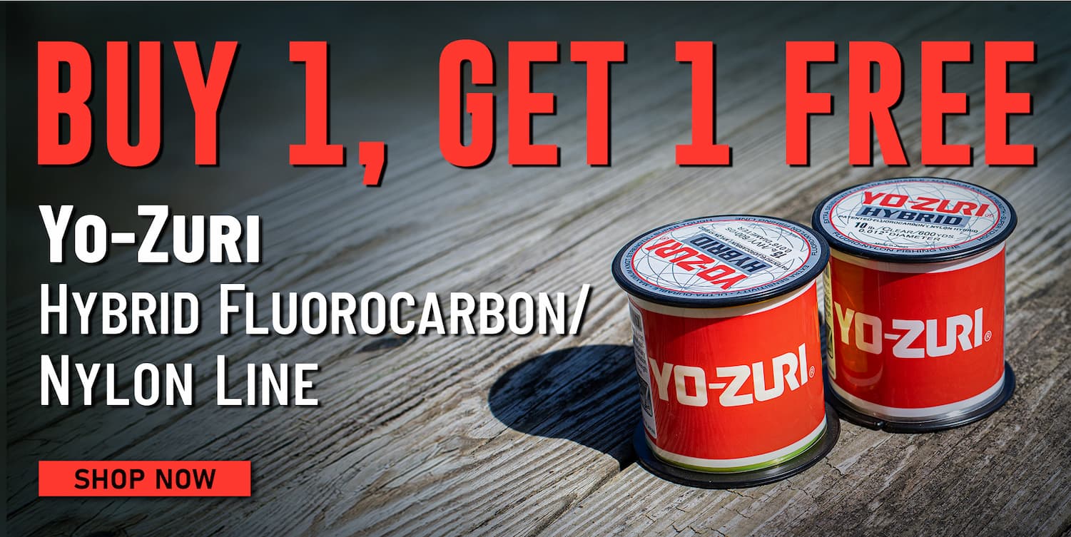 Buy 1, Get 1 Free Yo-Zuri Hybrid Fluorocarbon / Nylon Line Shop Now