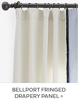 Bellport fringed drapery panel