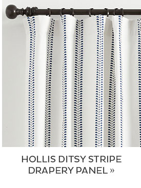 Hollis ditsy stripe drapery panel