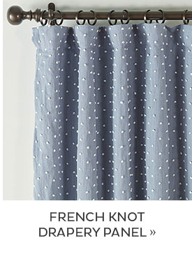 French knot drapery panel