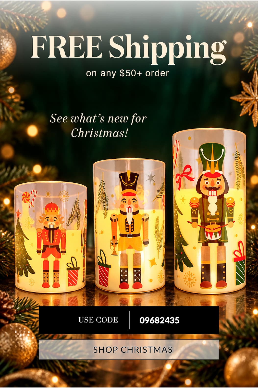 Free shipping on Any $50+ order