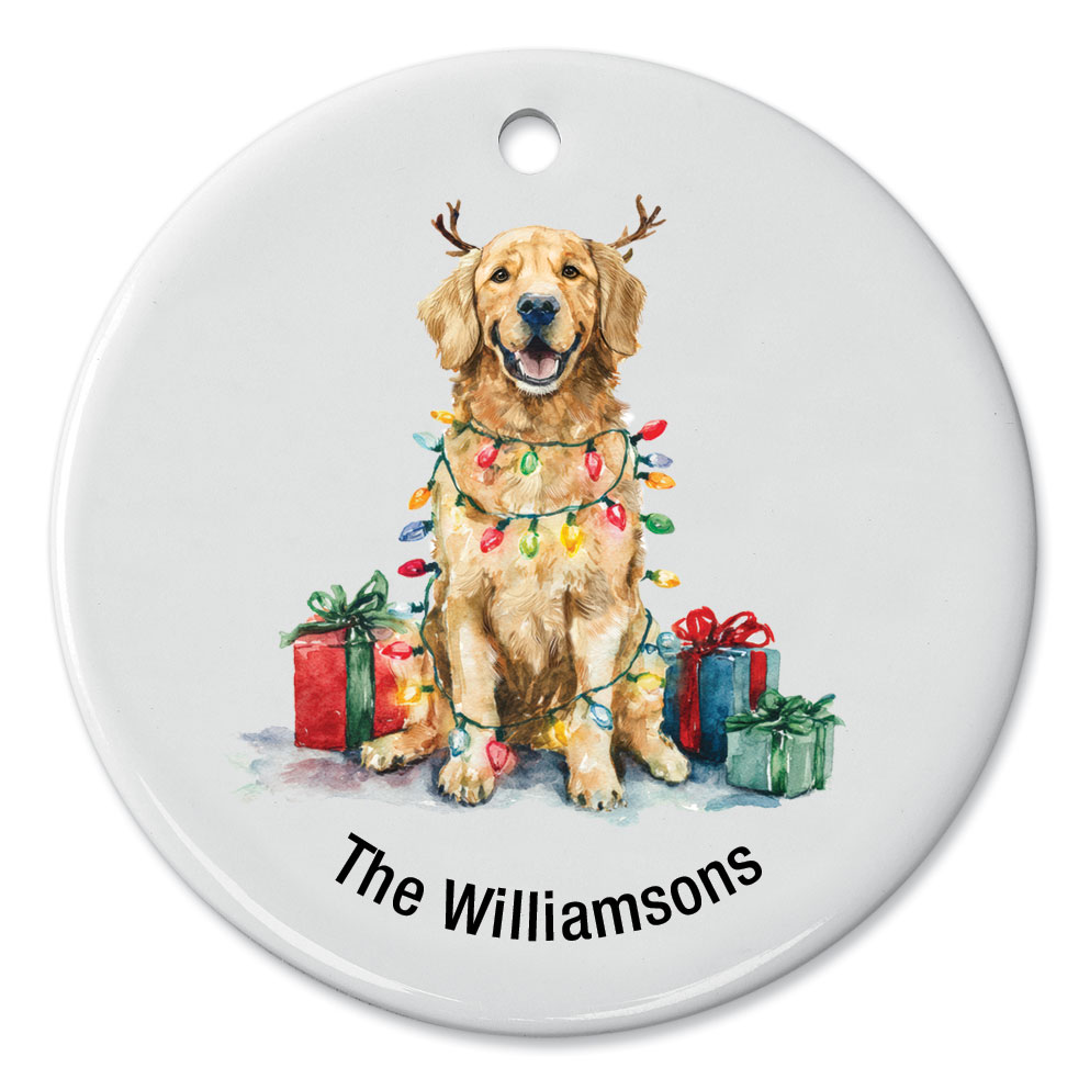 Image of Deck the Golden Personalized Ornament
