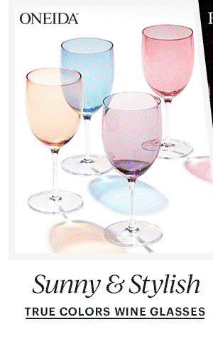Sunny & Stylish  TRUE COLORS WINE GLASSES