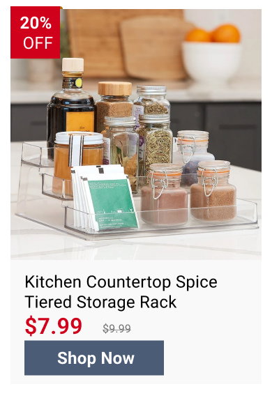 Kitchen Countertop Spice Tiered Storage Rack