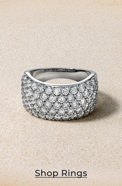 A silver and diamond statement ring. Click to Shop Rings
