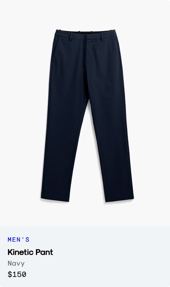 Men's Kinetic Pant in Navy, $150