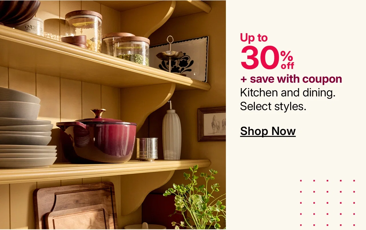 up to 30% off kitchen and dining