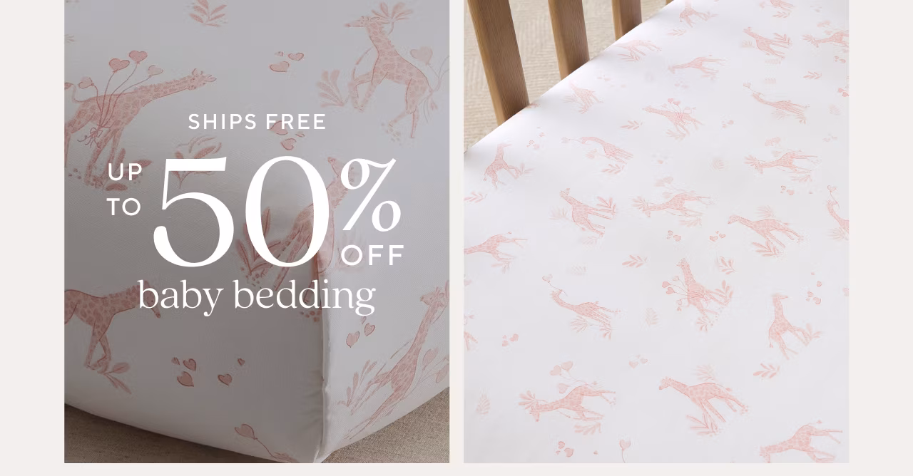up to 50% off baby bedding